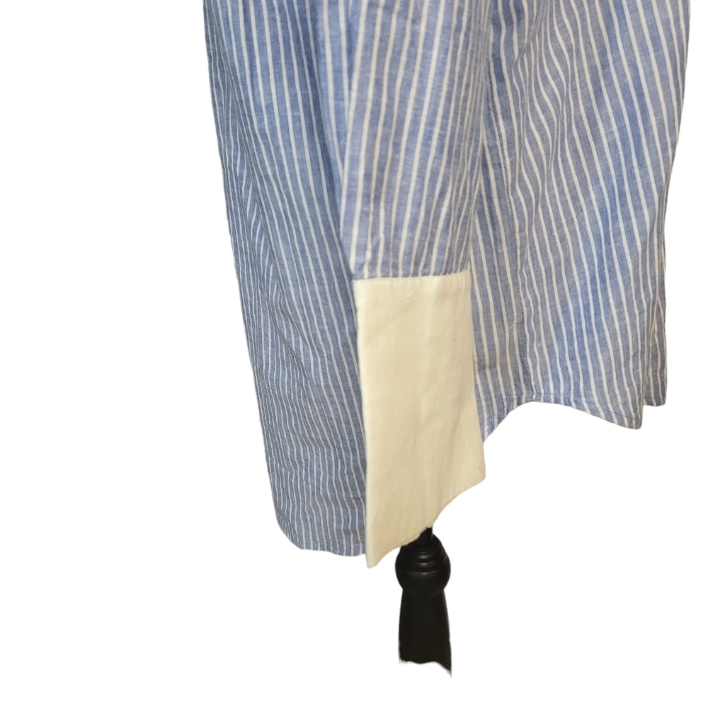 Vero Moda Lenora long sleeved shirt blue and white striped size small - Picture 8 of 13